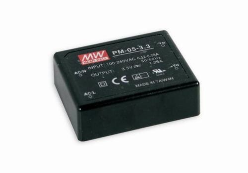 Spínaný zdroj otevřený MEAN WELL PM-05-3.3 5W 3.3V