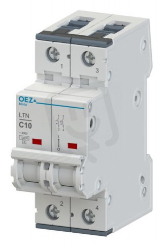 LTN-2C-2 Jistič In 2A,Ue AC 230/400V/DC 144V, ch.C, 2pól, 10 kA OEZ:41734