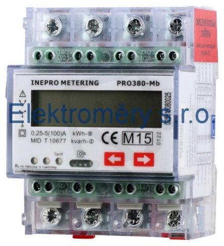 Elektroměr PRO380-Mod 0,25 - 100A ModBus MID E374