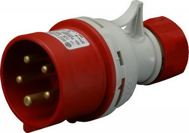 Vidlice průmyslová bezšroubová 400V, IP44, 16A, 5-pól SEZ DK IVB 1653