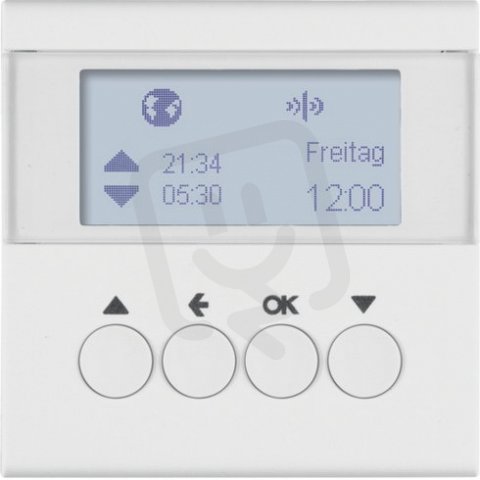 KNX RF žaluziový časový spínač, quicklink, S.1/B.x, bílá mat BERKER 85745188