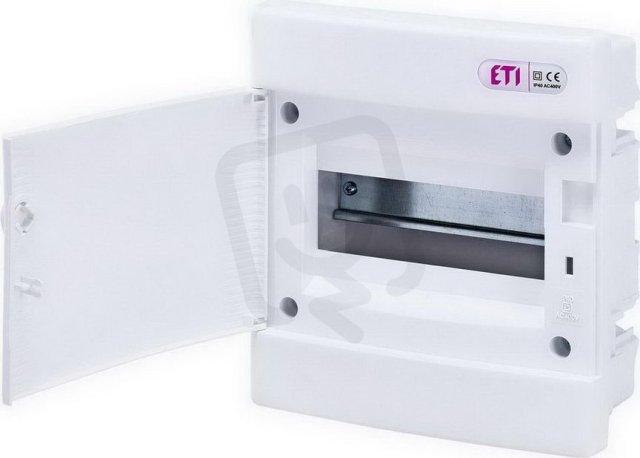 ETI Zapuštěná rozvodnice s bílými dvířky ECM8PO 8M (1x8) 63A IP40