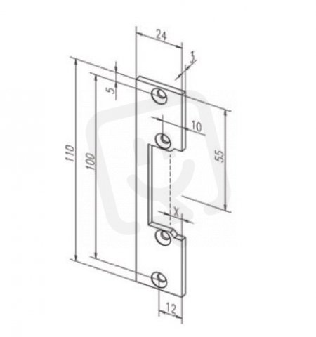 Assa Abloy EL000449 Čelní plech -10640-01