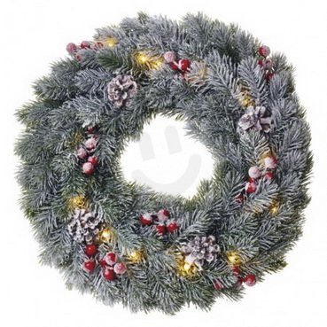 20LED XMAS WREATH DECO 2AA WW