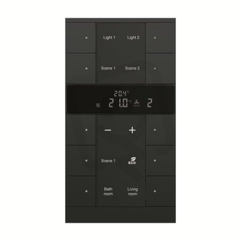 ABB KNX Tenton prvek ovládací 10nás s termostatem mechová černá SBS/U10.0.1-885