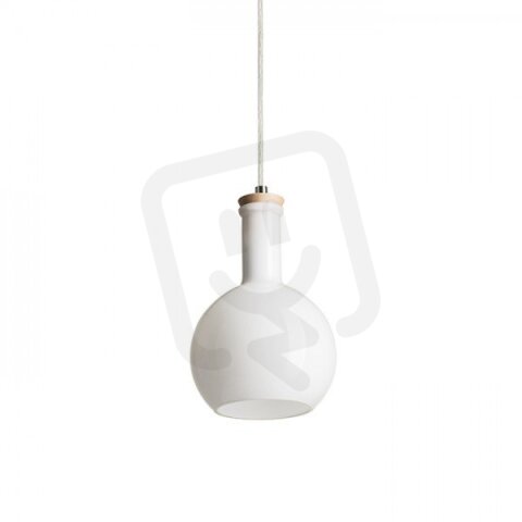PULIRE RD závěsná opálové sklo/dřevo/chrom 230V E14 28W RENDL R12664