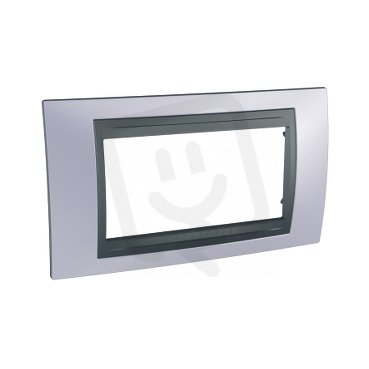 Unica Top Krycí rámeček čtyřmodulový, Beryl Blue/Grafit SCHNEIDER MGU66.104.298