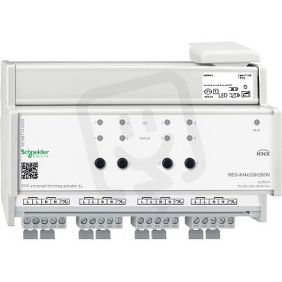 KNX univerzální stmívací akční člen LL REG-K/4x230/250W SCHNEIDER MTN6710-0004