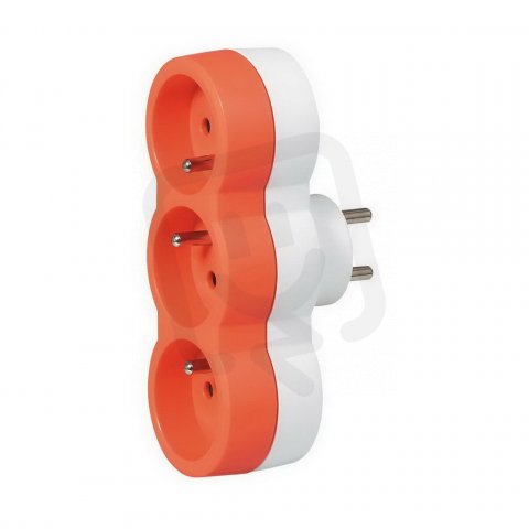 ADAPTÉR ČEL. 3X2P+T 16A,ORANŽOVÝ LEGRAND 050507