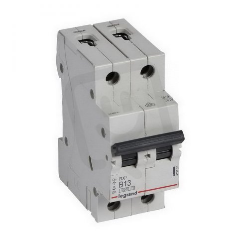 RX3 JISTIČ, 2 PÓLOVÝ, CHAR. B, 13A 6000A LEGRAND 419157