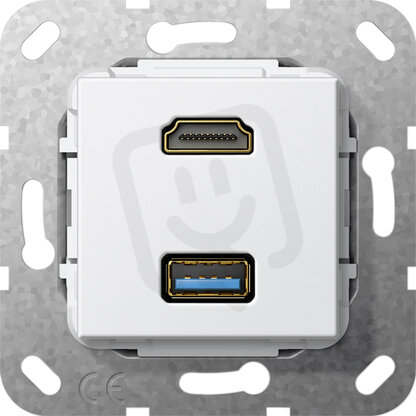 HDMI USB 3.0 A G-Ch vložka čistě bílá GIRA 567803