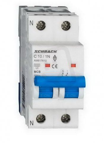 Instalační jistič AMPARO 6kA, C 10A, 1+N SCHRACK AM617610--