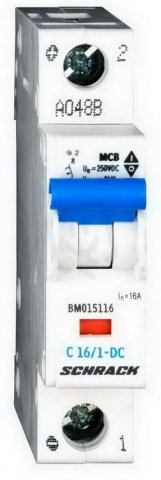 Instalační jistič DC 10 kA, C 16A, 1P SCHRACK BM015116--