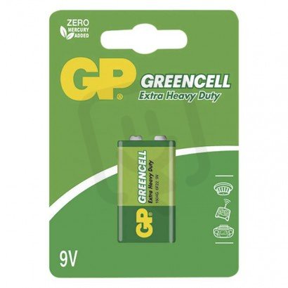 Zinková baterie GP Greencell 9V (6F22) B1251