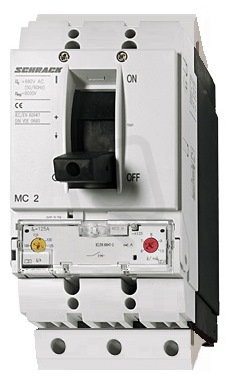 Jistič výkonový, typ M, 3-pólový, 25kA, 160A, odním.pr. SCHRACK MC216136S-