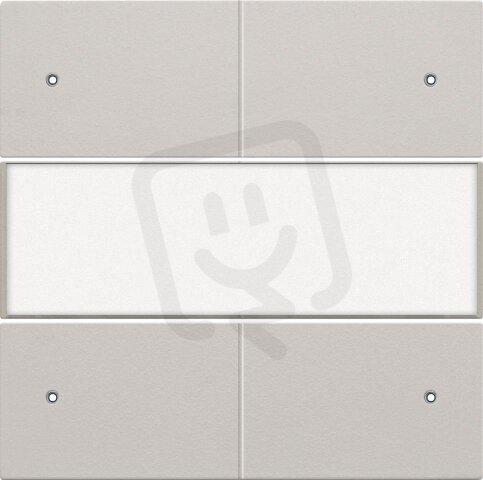Středový kryt 4xbezpot.tlačítko 24V+LED/LABEL-LIGHT GREY NIKO 102-40350