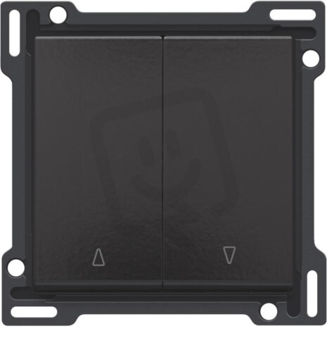 Kolébka žaluziového 2-tlačítka-BAKELITE PIANO BLACK NIKO 200-65914