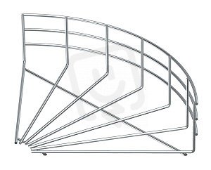 OBO 6002378 Oblouk 90° mřížových žlabů GRB 90 140 G