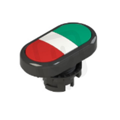 PIZZATO Dvojité tlačítko (zelená plocha/bílý indikátor/červená plocha)