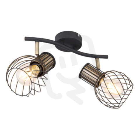 Nástěnné svítidlo ARGUSTO černá 2xE27, max. 40W 230V GLOBO 54013-2