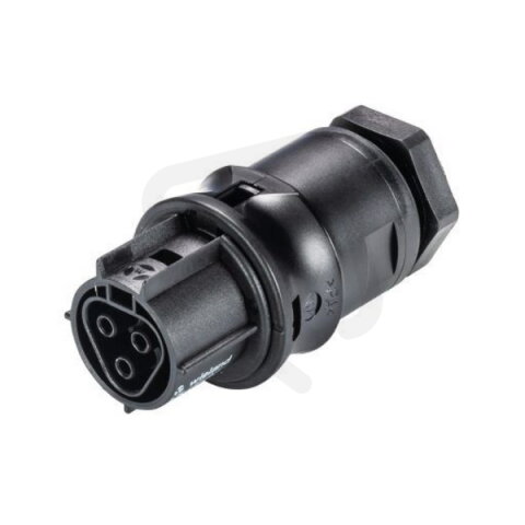 zásuvka vestavná gesis RST, 3-pól, pružinové svorky, M20, černá