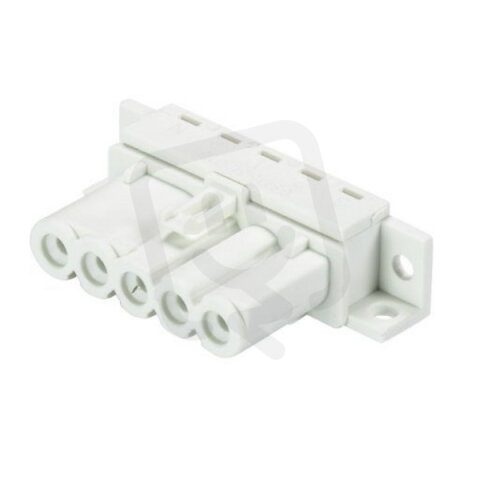 zásuvka do plošného spoje, 5-pól, vertikální, gesis mini, bílý