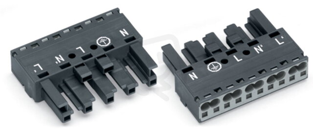 Zdířka 5pól. Kód. L tmavě šedá WAGO 770-1165