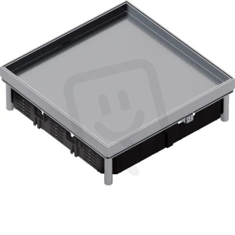 Přístrojové nerezové víko plné Q12 pro podlahovou krytinu výšky 15 mm EKQ120BL15
