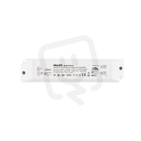 Napájecí zdroj 40W, DC12V/3,35A, IP20, řízení DALI, 0/1-10V a tlačítko