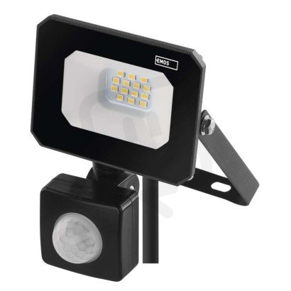LED reflektor SIMPO s pohybovým čidlem, 10 W, černý, neutrální bílá EMOS ZS2313