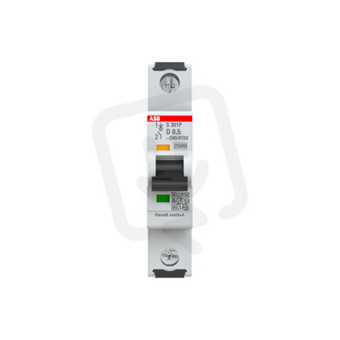 S301P-D0,5 1 fázový jistič 0.5 A char. D 25kA ABB 2CDS381001R0981