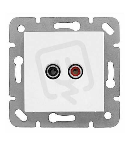 Přístroj audio 2x Cinch s krytkou, bílý SCHRACK EV104308--