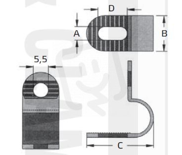 wpr9762 kabelová objímka MERIDIAN UNI-FIX d6,7 9,5 mm přírodní WAPRO MRFU-0609