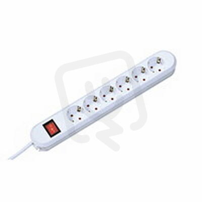 Bachman 381.252K 6-way Desk socket outlet, screwed, 5m, 2-pole