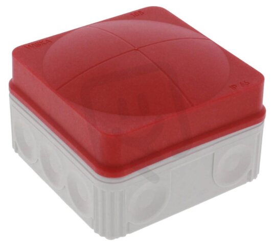 Krabice rozvodná COMBI 108 PP LGY /víko-RD RAL3000 IP66 prázdná WISKA 10060632