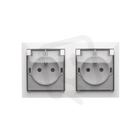 Zásuvka silová 2 násobná typ E (přístroj