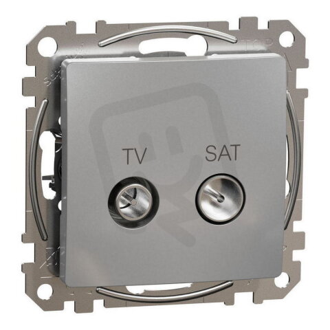 TV SAT zásuvka, Sedna D/E, průběžná 10dB, Aluminium SCHNEIDER SDD113478S