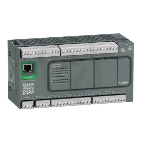 PLC Modicon M200, 24VDC, 24DI, 16DO-NPN, Ethernet SCHNEIDER TM200CE40U