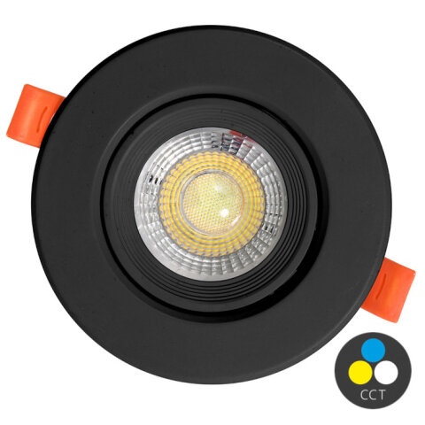 SMD kruh 11cm výklop.12W,IP20,960lm,3CCT,černá ECOLITE LED-ZHS04/12W/CCT/CR