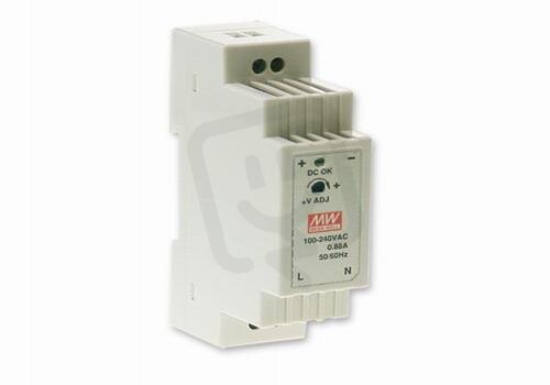 Napájecí spínaný zdroj na DIN 15W 15V 1A MEAN WELL DR-15-15