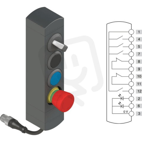 Ovládací jednotka BN 4 prvky (konfigurace A74) IP65 PIZZATO BNAC4ZA74