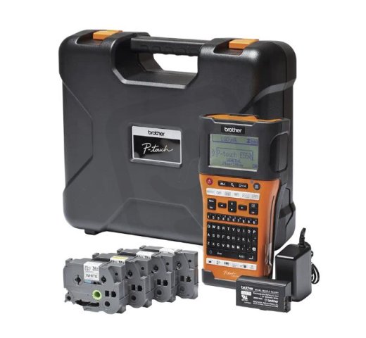 BROTHER PT-E550WSP tiskárna štítků s WiFi, pro pásky 6-24 mm + kufr + 4 pásky