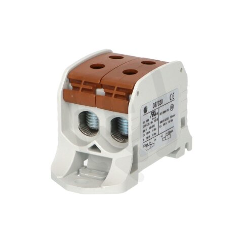 Svorka univerzální RKA 50 1/4 L B 150A 1P 4x vstup AL/CU hnědá DIN/panel 1006018