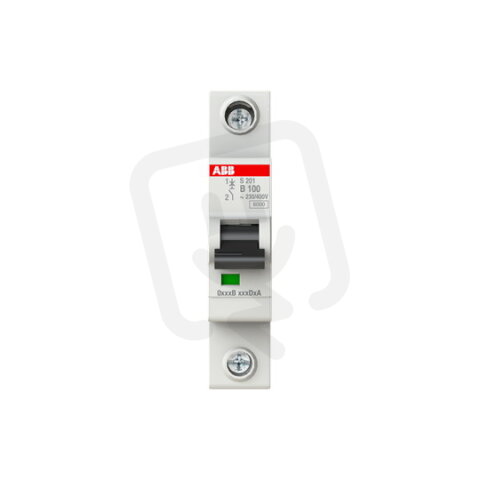 S201-B100 1 fázový jistič 100A char. B 6kA ABB 2CDS251001R0825