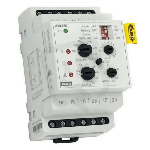 Hlídací napěťové relé, 3 fáze HRN-43N/400V ELKO EP 8595188120258