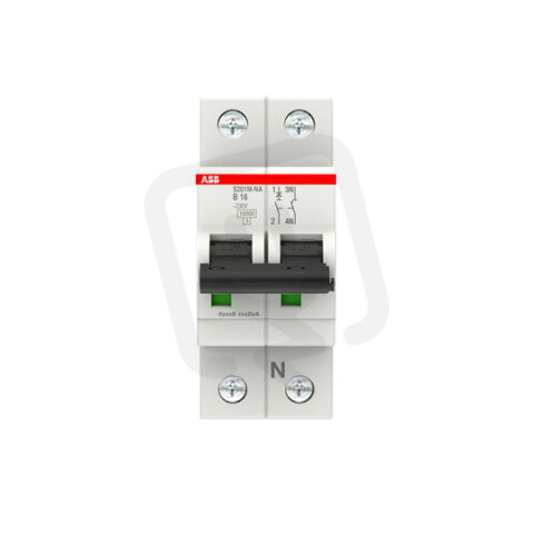 ABB S201M-B16NA jistič 1F odpojení N vodiče (1+NA) 16 A char. B 10kA