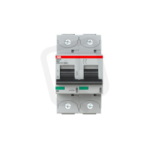 S802N-B50 jistič 2p char. B 50A s klecovou svorkou Icu 36kA ABB 2CCS892001R0505