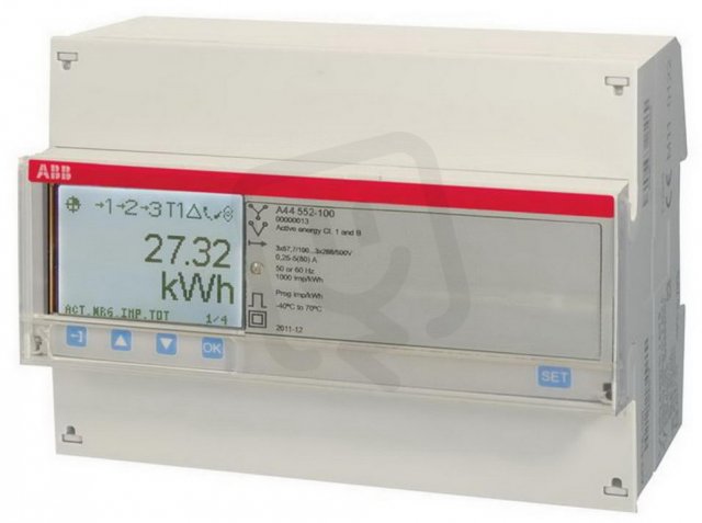 Elektroměr A44 552-100 6 A tř. C RS 485 Modbus ABB 2CMA170545R1000