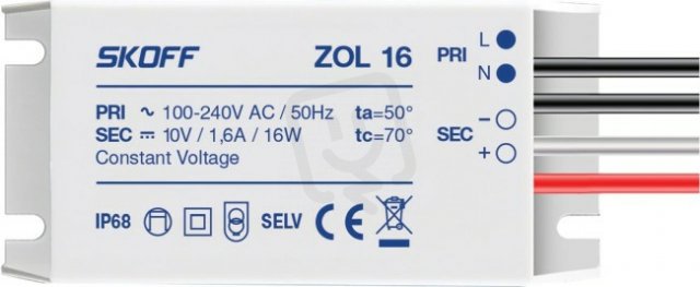 Skoff ZL-016-C-1-1 LED napaječ 10V/16W ZOL 16
