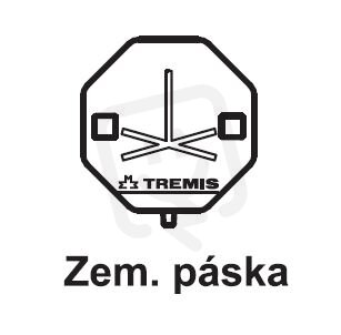 Štítek označení zemnící páska (plast) TREMIS VS070